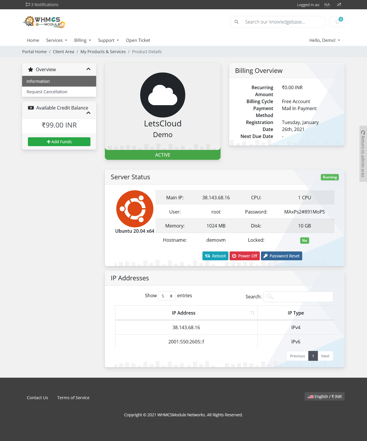 LetsCloud for WHMCS