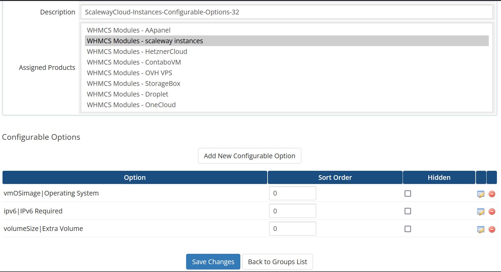 Configurable Options