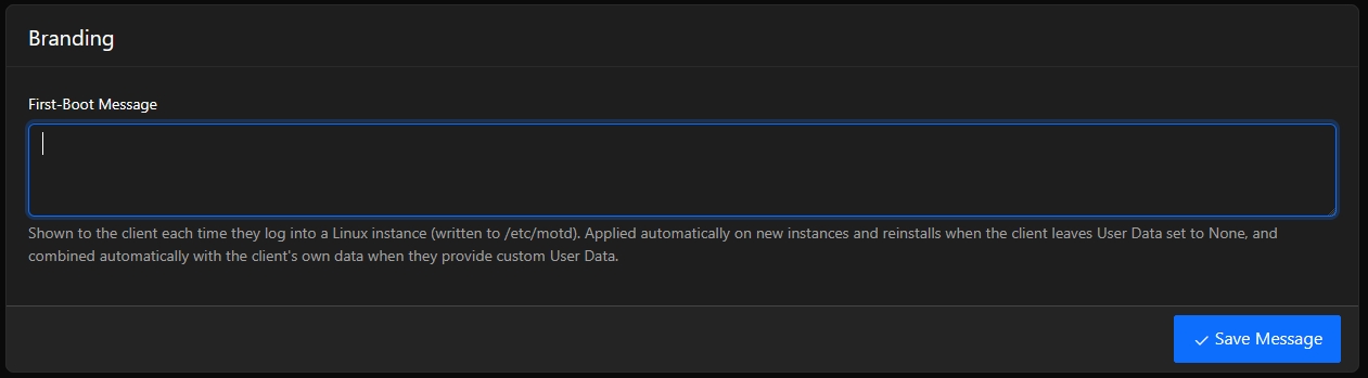 Branding First Bootmessage