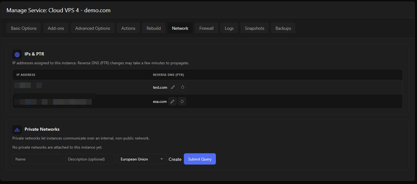 Client Area Vm Network Compact 2
