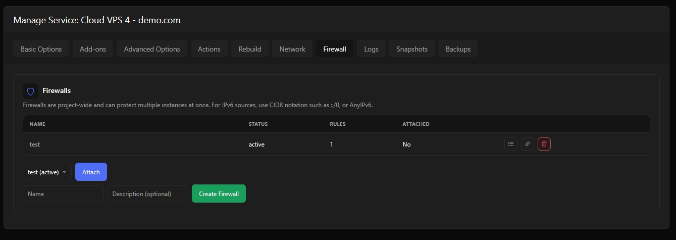 Manageservice Cloudvps4 Demo Com Basic Options