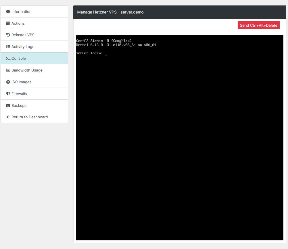 VNC Console