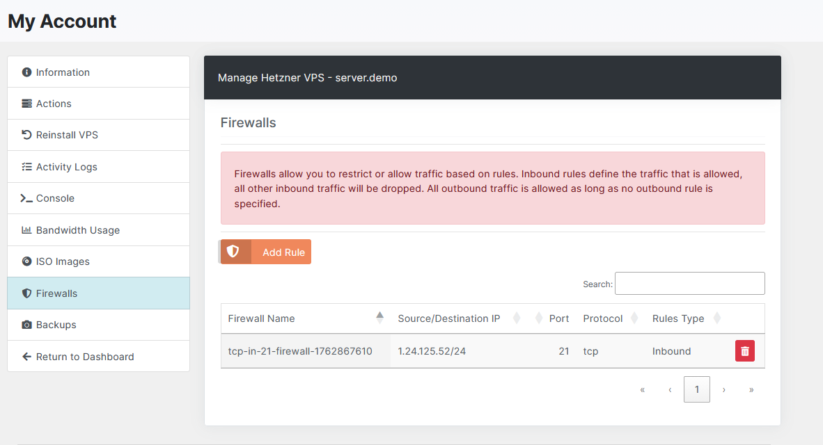 Firewall Rules