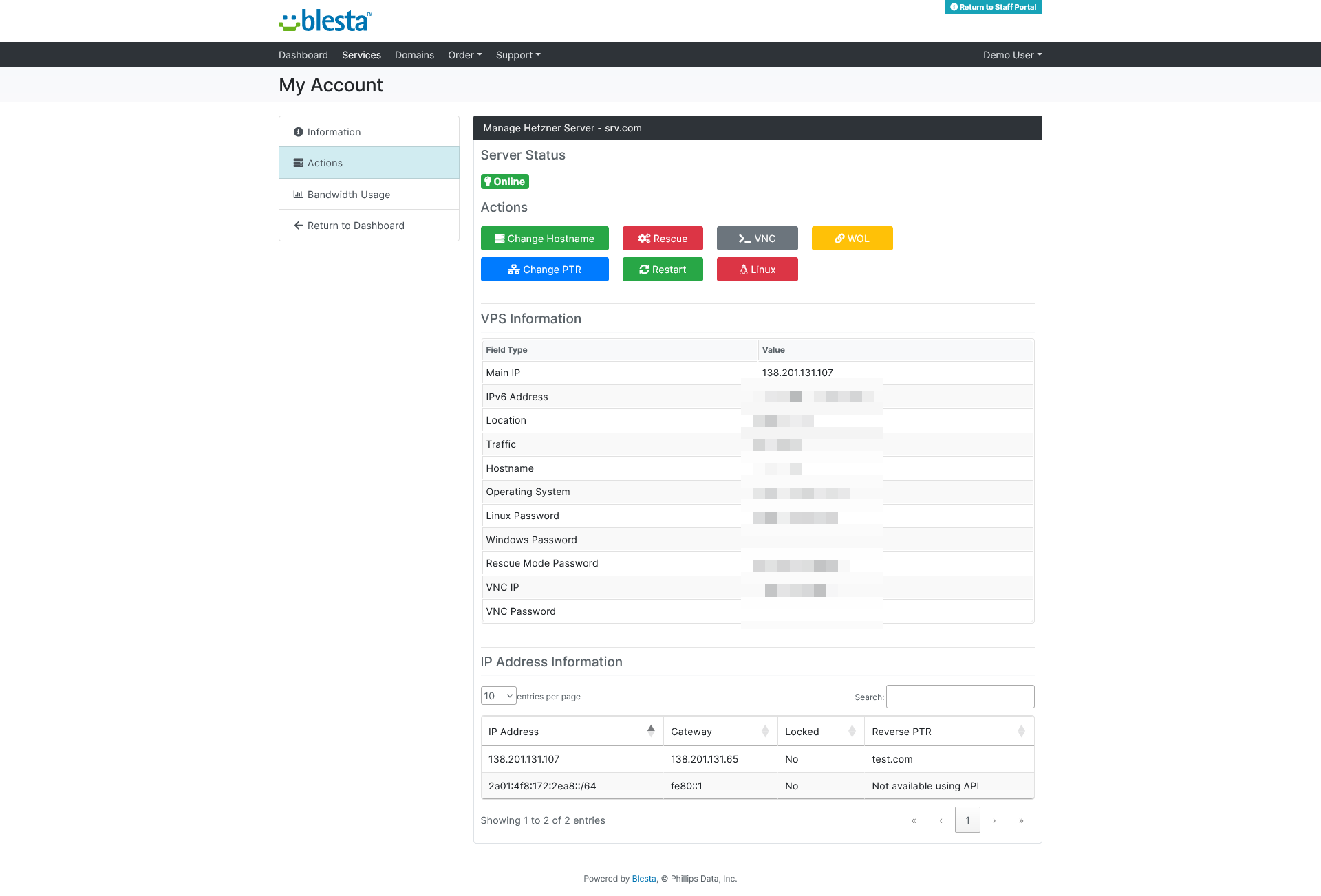 Client Dashboard