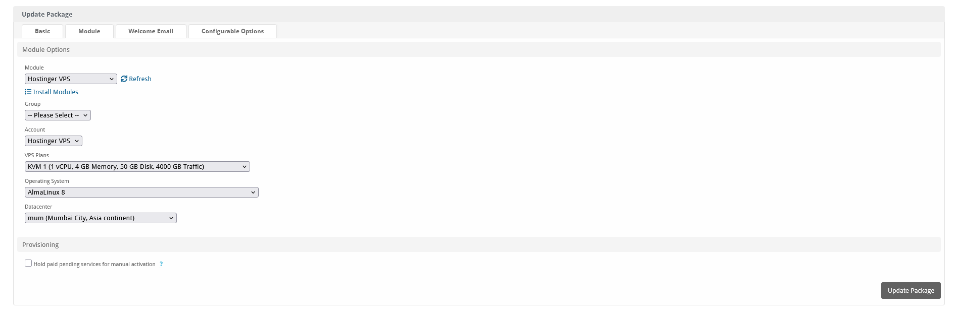 Package Options