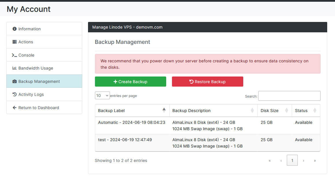 Backups