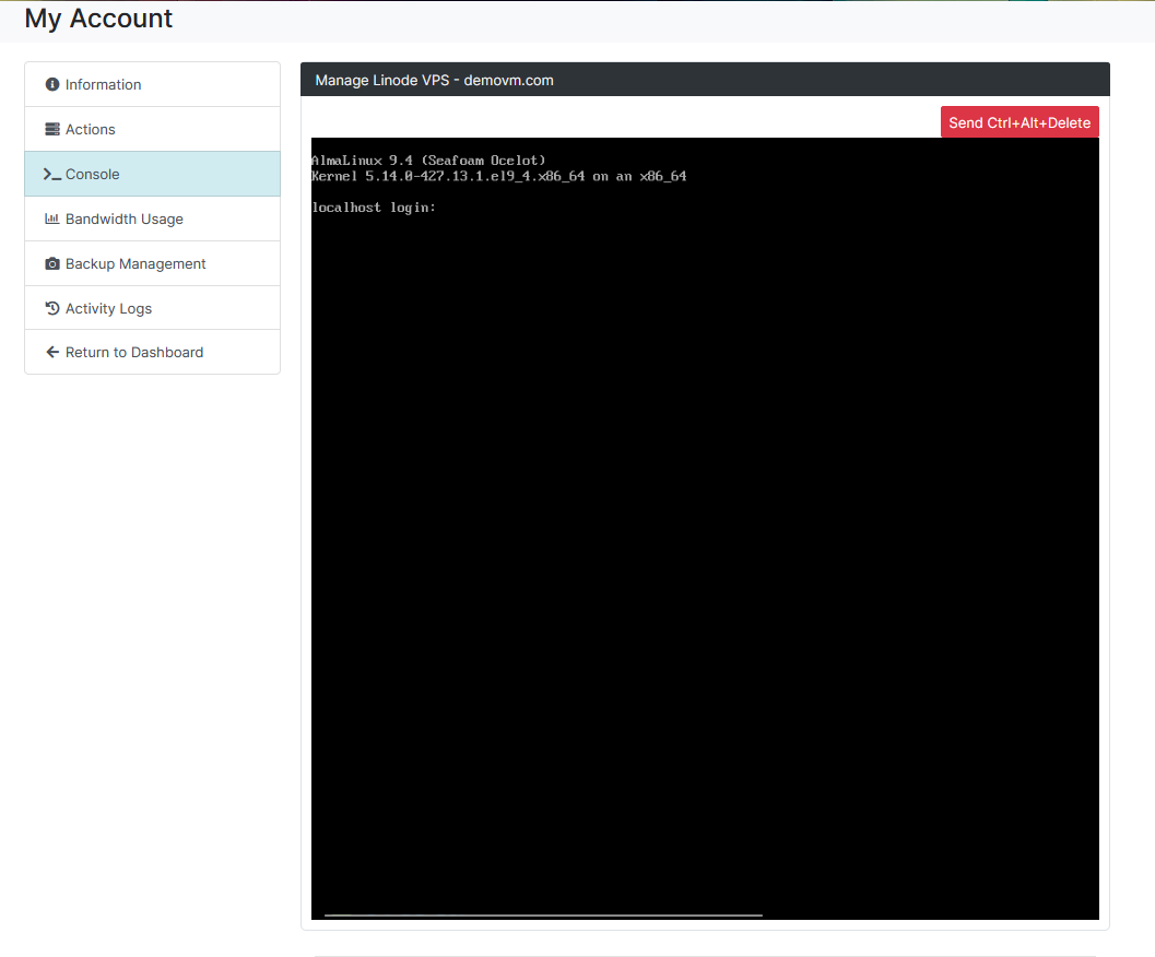 VNC Console