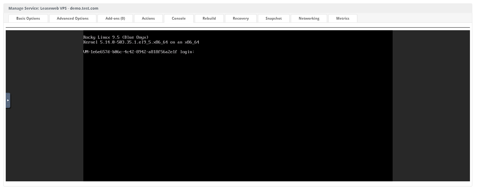 VNC Console
