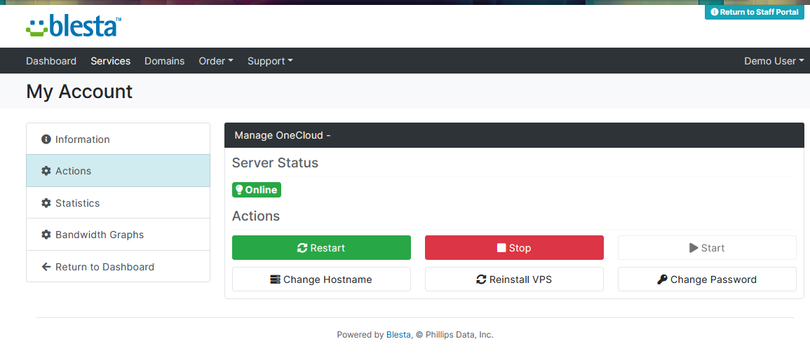 OneProvider VPS Blesta