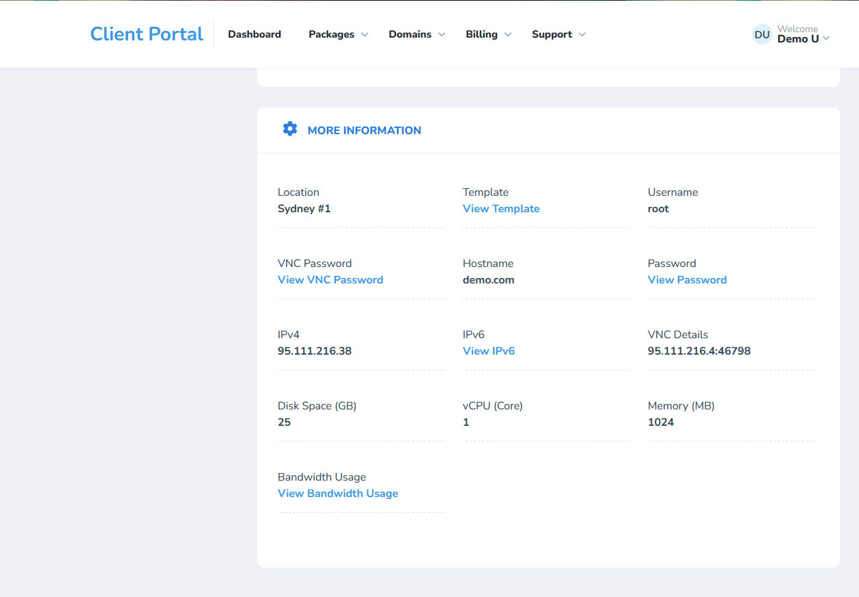 UpCloud VPS ClientExec
