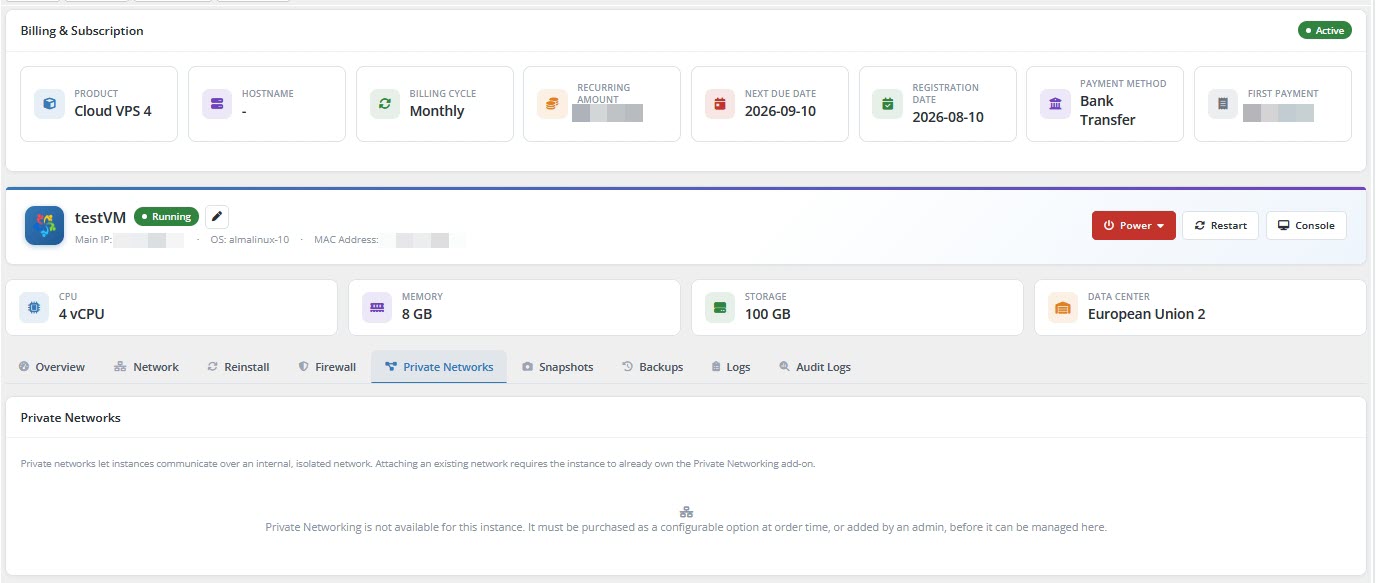 Billing Subscription Active 4