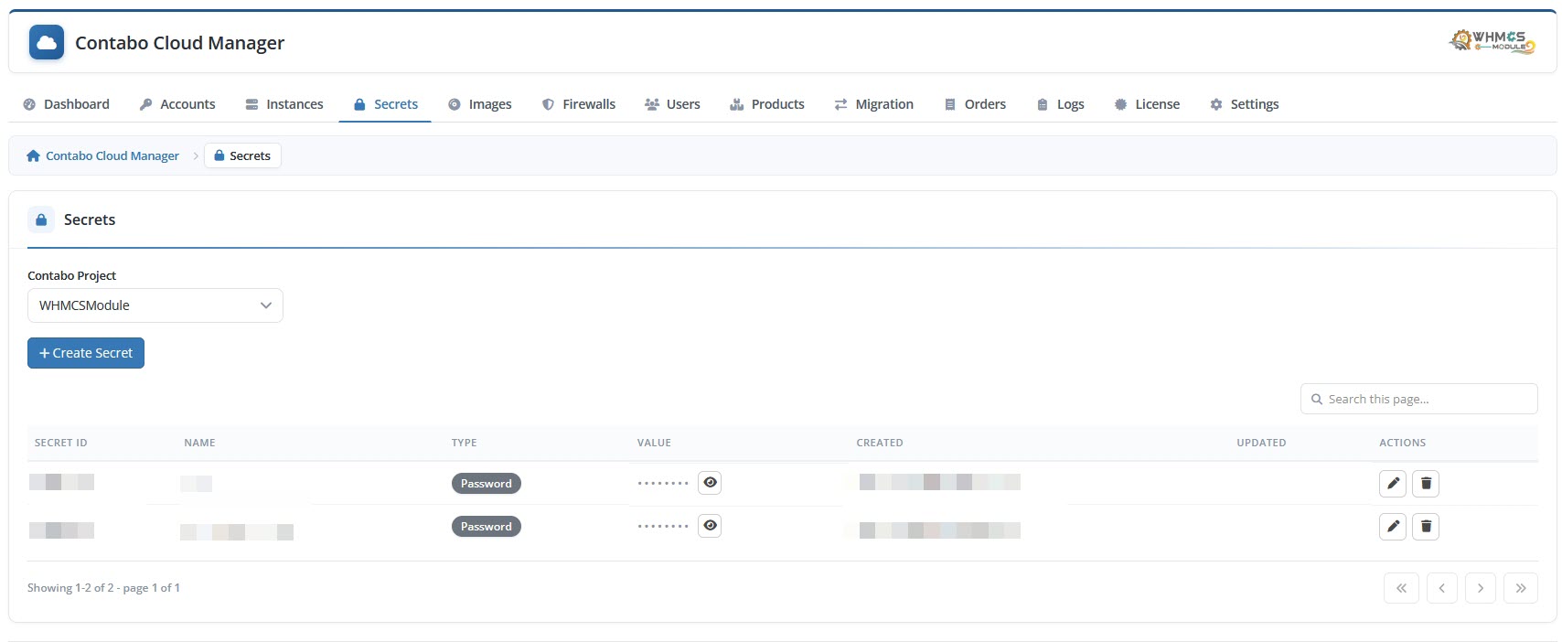 Contabo Cloud Manager WHMCS 4