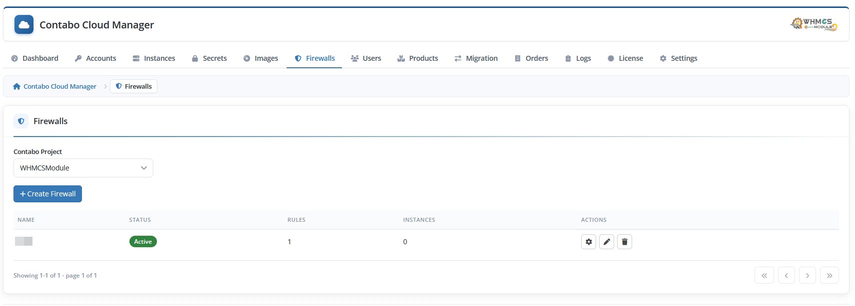 Contabo Cloud Manager WHMCS 5