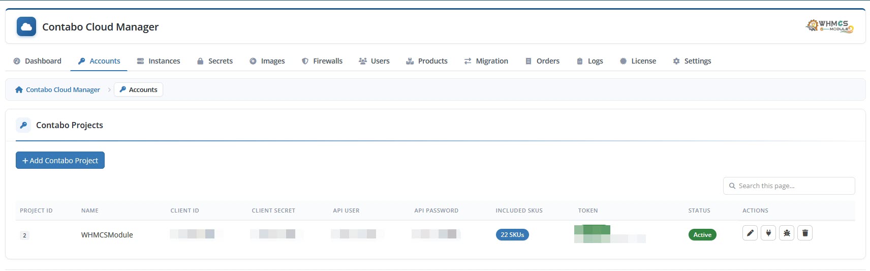 Contabocloud Manager WHMCS