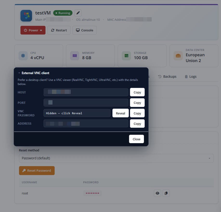 Testvm Running 5