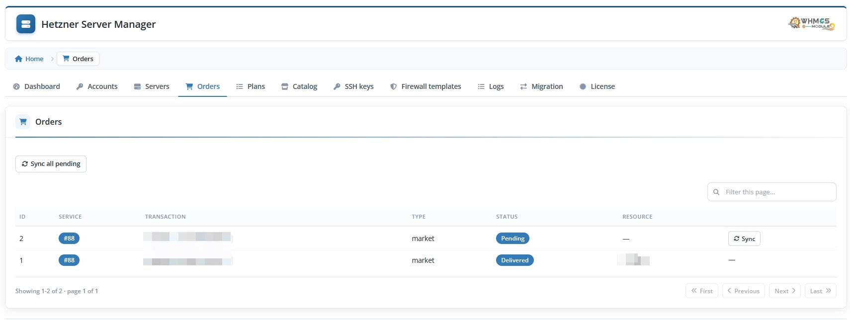 Addon Orders