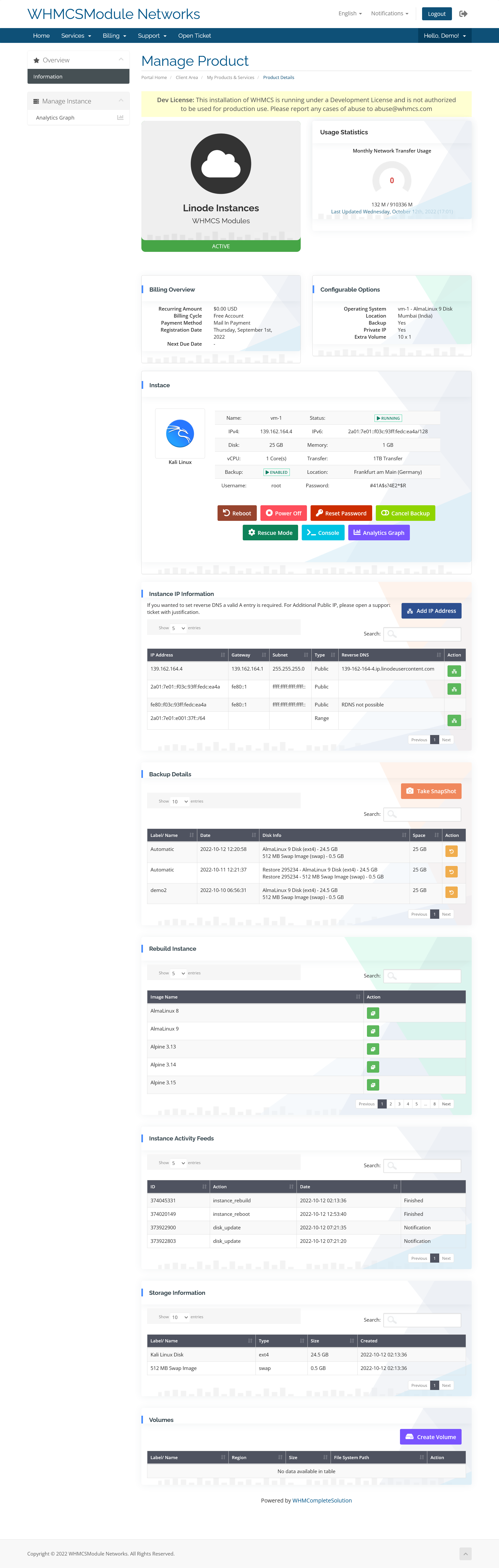 Linode Instance WHMCS