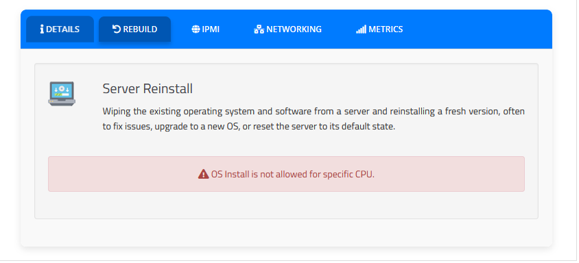 OS Rebuild