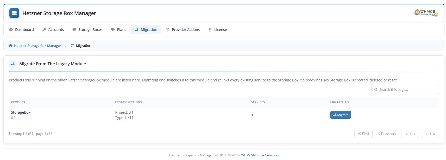 Admin Area Module Migration
