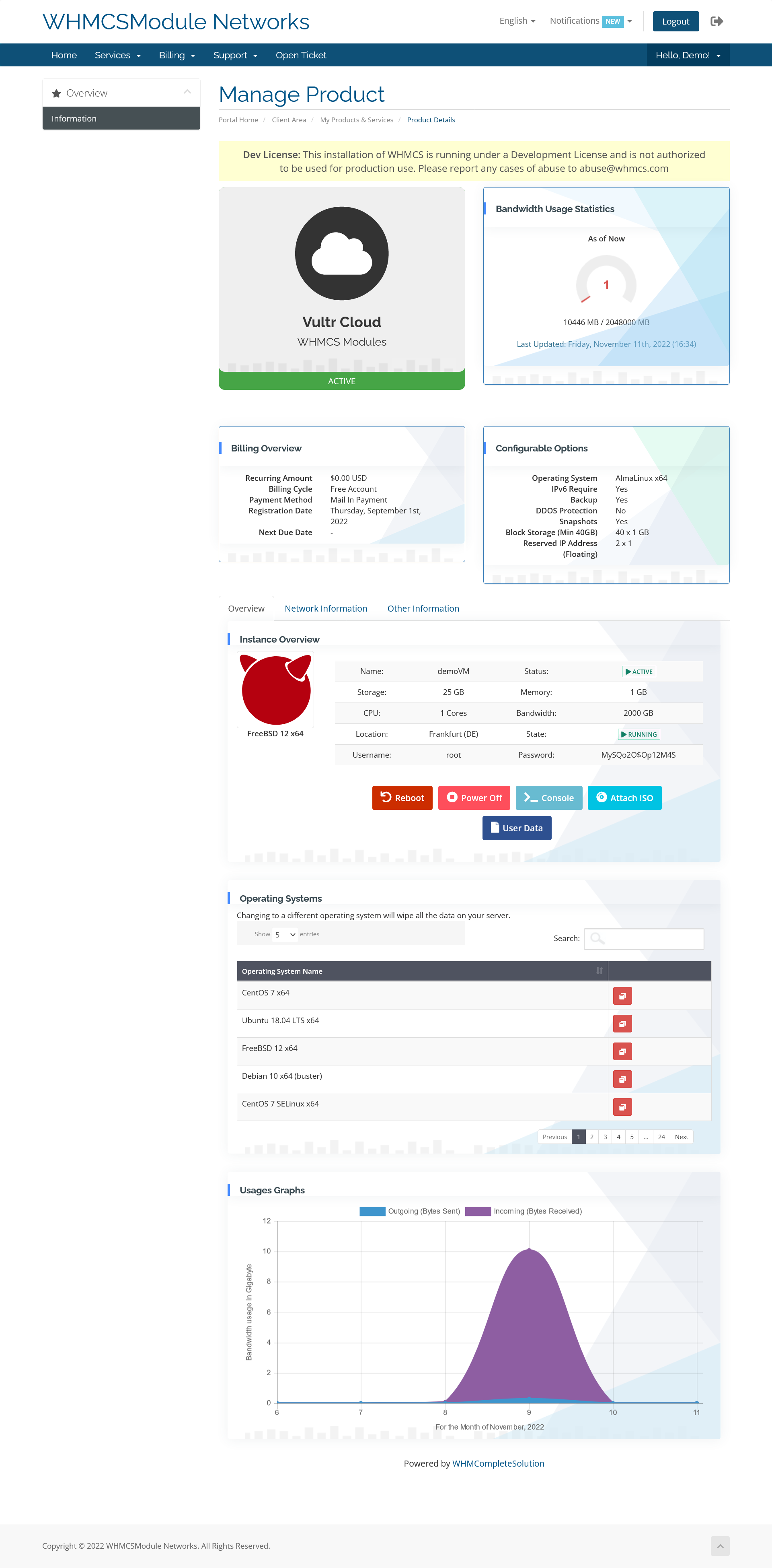 Vultr Cloud VPS WHMCS