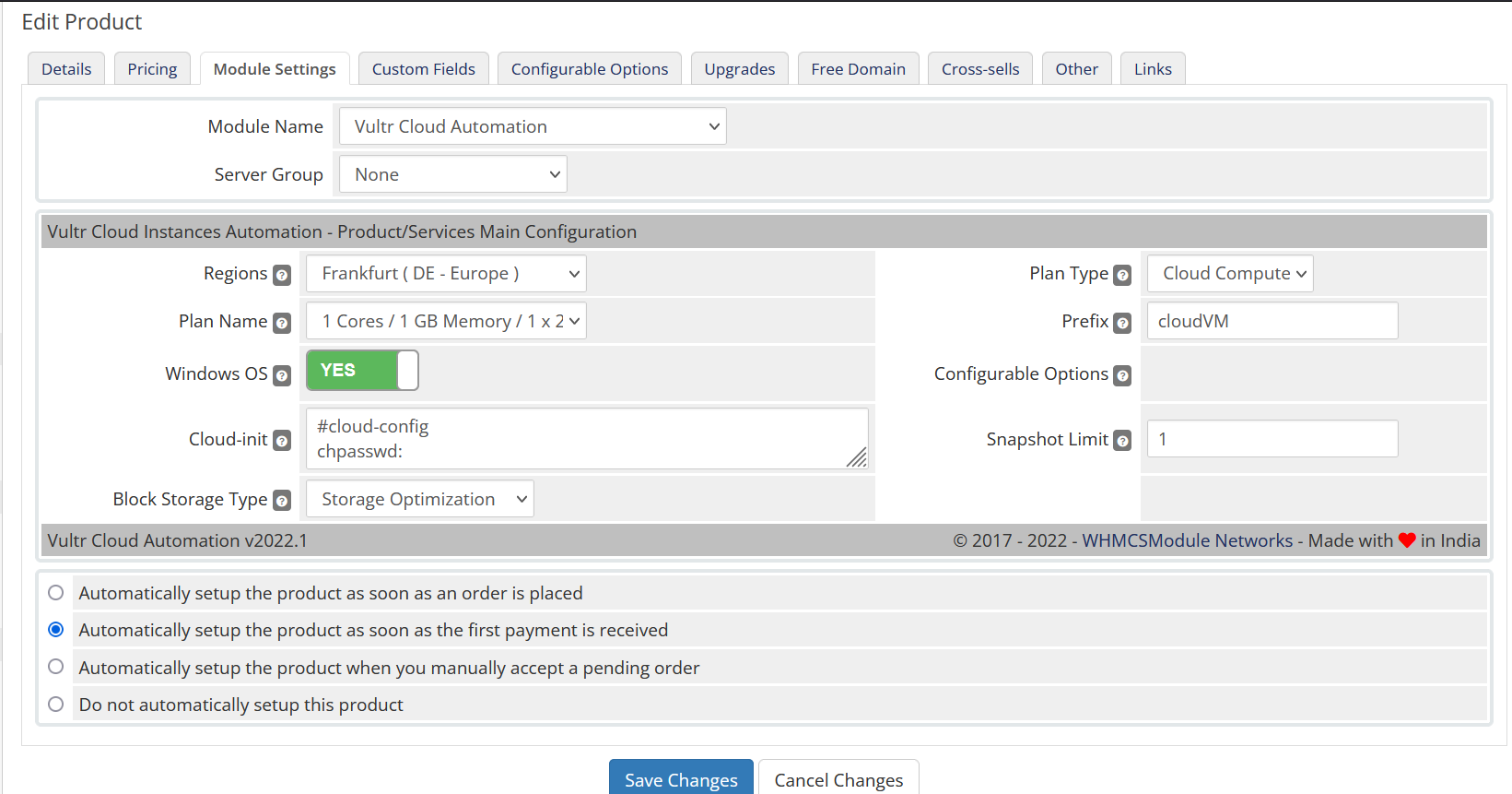 Module Settings