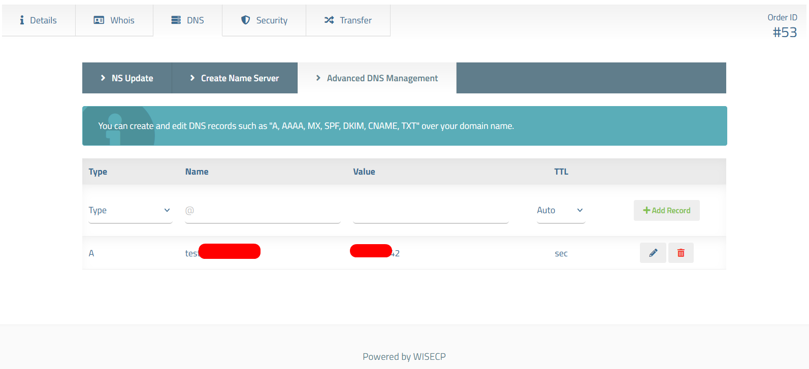 EPP Auth Code