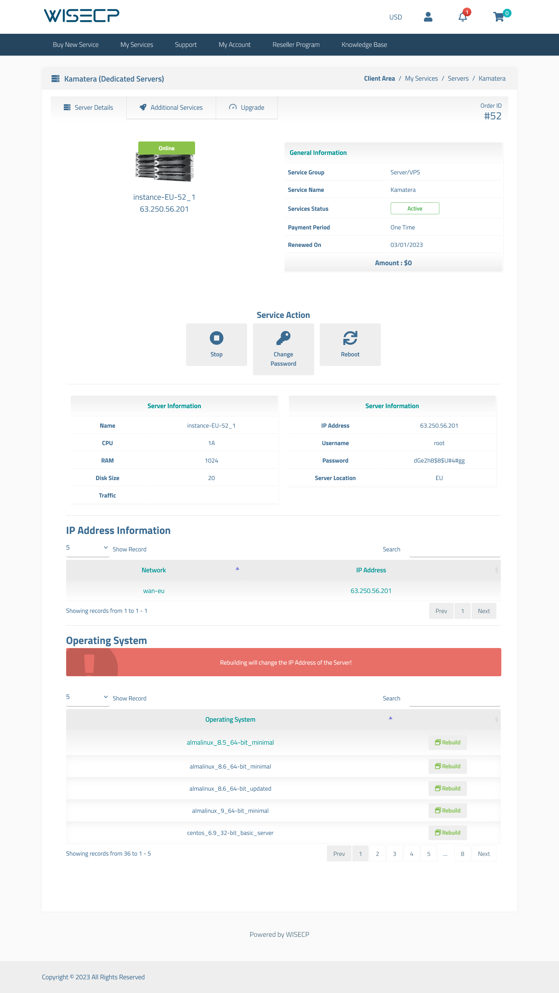 Kamatera Cloud WISECP