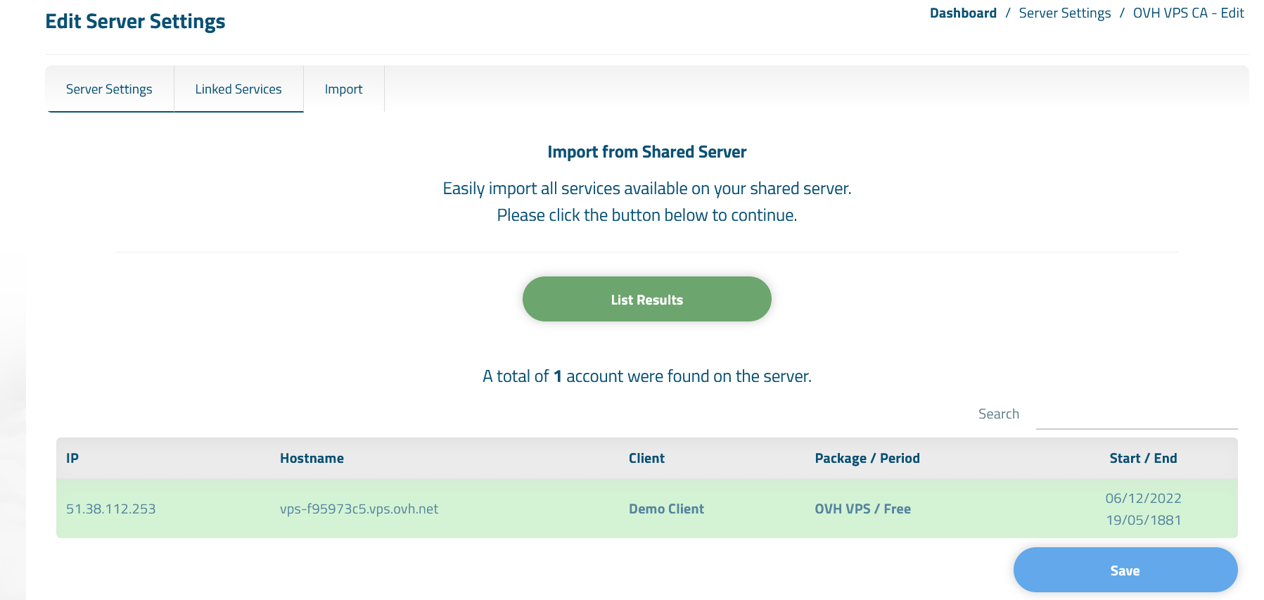 Instance List