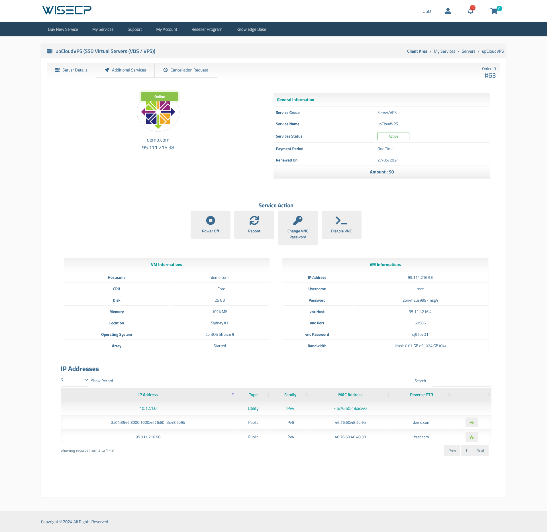 UpCloud VPS WISECP