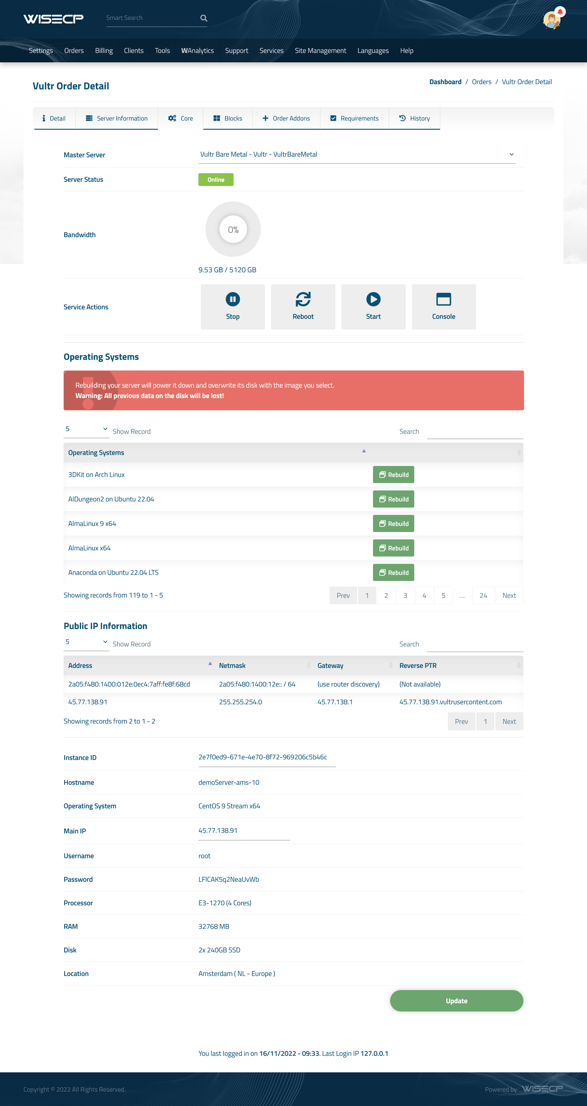 Admin Panel