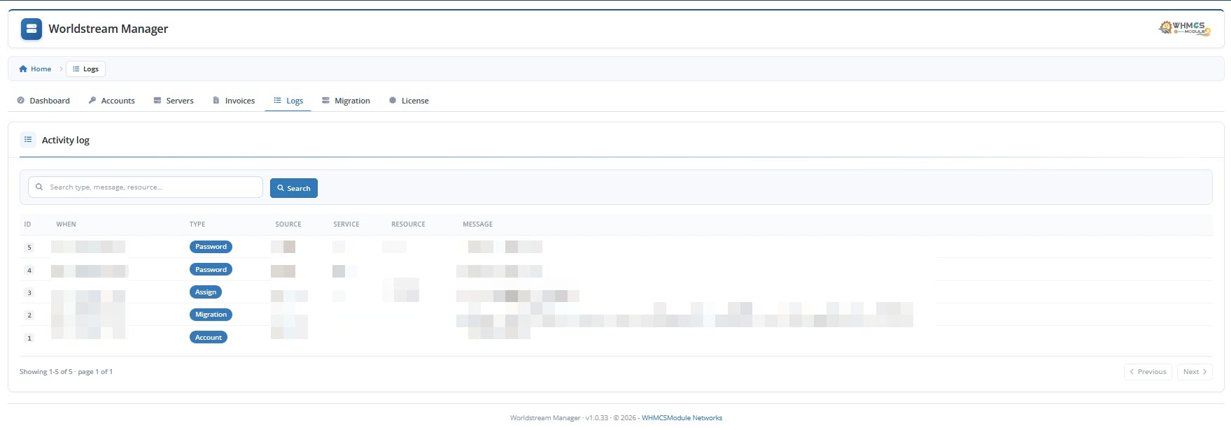 Addon Logs