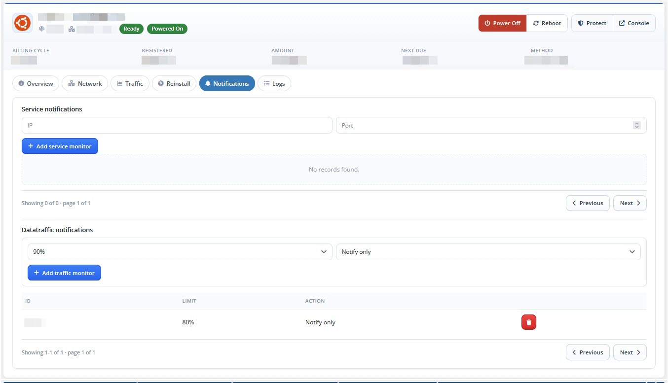 Admin Area Notifications