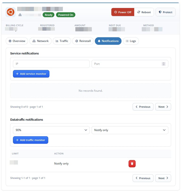 Client Area Notifications